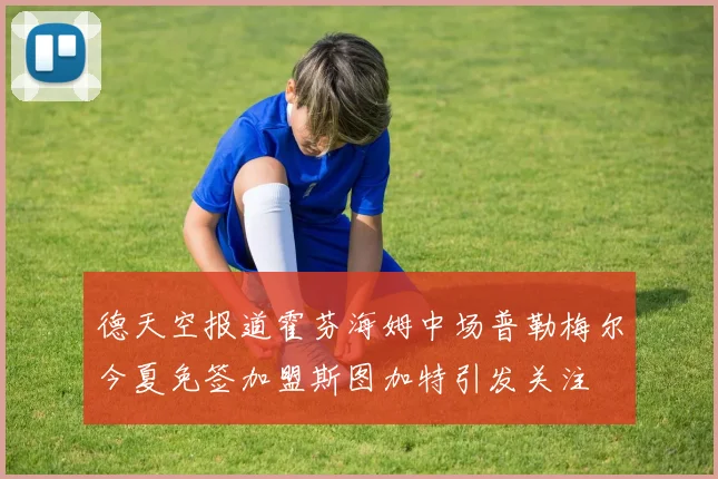 德天空报道霍芬海姆中场普勒梅尔今夏免签加盟斯图加特引发关注